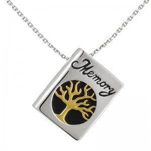 Bijuterii cu colier pandantiv din memorie din argint sterling din argint 925