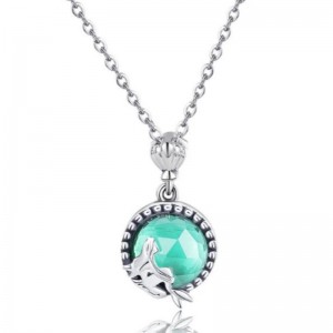 Pandantiv sirena colier din argint sterling 925 pentru femeie colier din piatră prețioasă